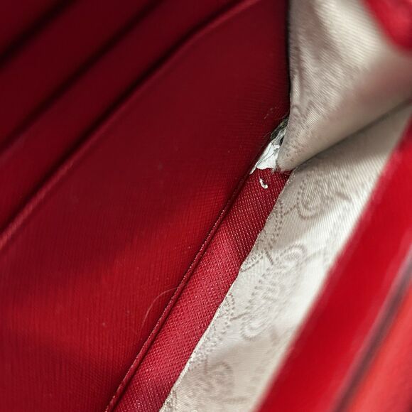 Michael Kors Jet Set Travel Continental Wallet, Red Saffiano Leather, Classic - Picture 6 of 6